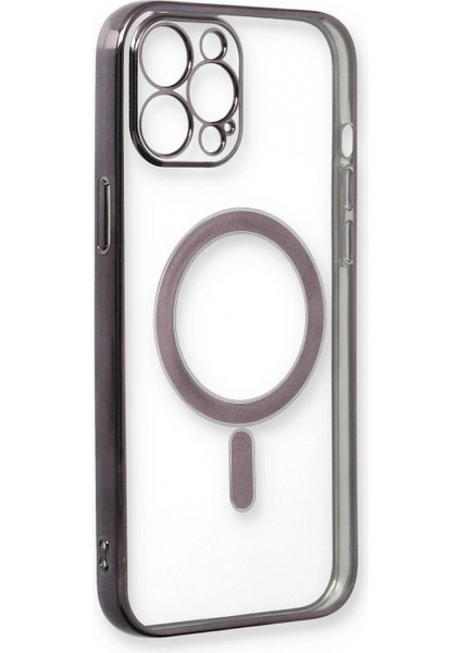 iPhone 12 Pro Kılıf Magneticsafe Lazer Silikon - Siyah fiyatları