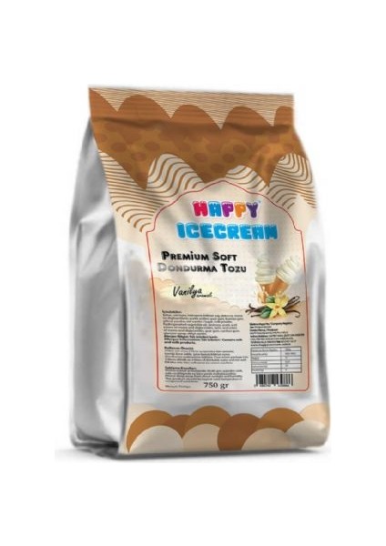 Happy Icecream Premium Soft Vanilya Dondurma Tozu 750 gr