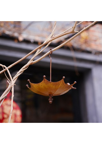 Şemsiye şeklindeki kuş oluğu, açık hava için asılı kuş besleyici tepsisi metal kuş banyosu göleti veya içen (Yurt Dışından) fırsatları