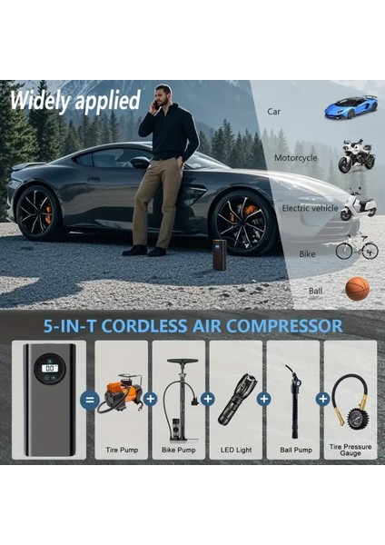 LCD Ekranlı Taşınabilir Hava Kompresörü fırsatları