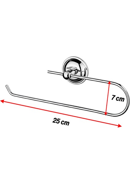 Açık Kağıt Havluluk Krom Gümüş Metal Duvara Monte Vidalı Banyo Tuvalet Mutfak Kağıt Havluluk 25 cm fiyatları