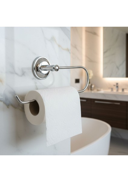 Açık Kağıt Havluluk Krom Gümüş Metal Duvara Monte Vidalı Banyo Tuvalet Mutfak Kağıt Havluluk 25 cm modelleri