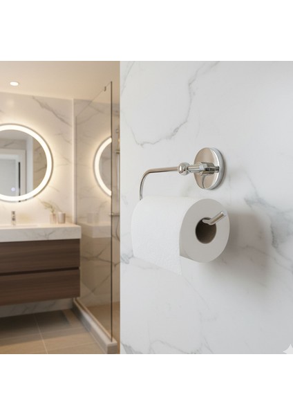 Açık Kağıt Havluluk Krom Gümüş Metal Duvara Monte Vidalı Banyo Tuvalet Mutfak Kağıt Havluluk 25 cm indirimleri