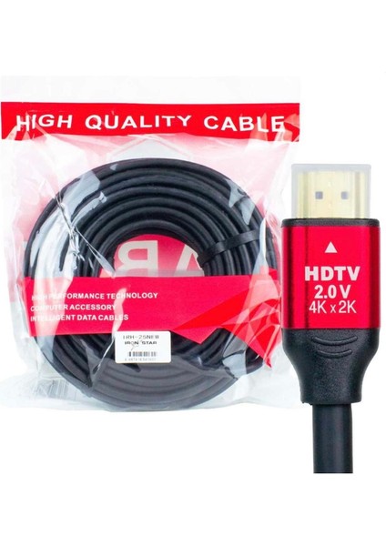 HDMI Kablo 5 mt Kırmızı Başlık 2.0