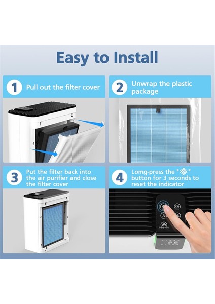 Pomoron MJ005H Hava Temizleyici Için Yedek Filtre, Hepa Filtre (Yurt Dışından) fiyatları