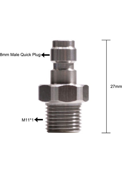 2 Adet Evrensel 8mm Hızlı Çıkarılabilir Fiş Adaptörü, M11X1 Dişi Dişli ve Karbondioksit Adaptörü Için Dış Dişli (Yurt Dışından) fırsatları