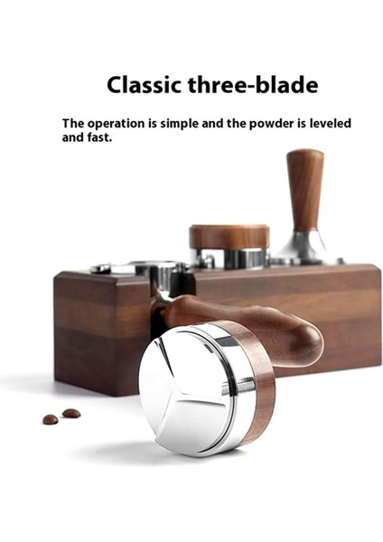 51 mm Kahve Tamper Kahve Dağıtıcı Alet Ceviz Kapaklı Espresso Düzleştirici Portafilter Espresso'ya Uygun (Yurt Dışından) indirimleri
