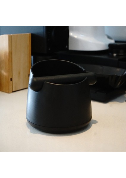 Kauçuk Vuruş Çubuğu ile Kahve Vuruş Kutusu Büyük Espresso Telvesi Kabı Kaymaz Atık Kahve Telvesi Çöp Kovası (Siyah) (Yurt Dışından) modelleri