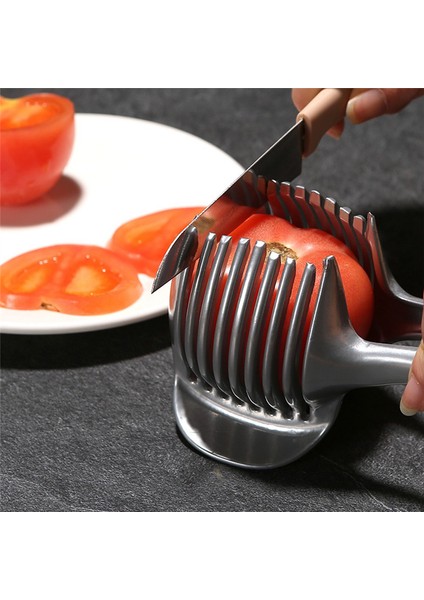 Domates Limon Dilimleyici Standı Yuvarlak Meyve Kesici Saplı Mutfak Kesme Patates Limon Gıda Rafı (Yurt Dışından) indirimleri