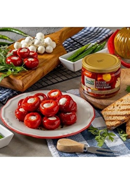 Peynir Dolgulu Kiraz Biber 300 Cc Doğal Lezzetli Ürün Bosnaköy Menşeli modelleri