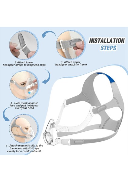 Resmed Tam Yüz Maskesi Için Cpap Başlığı Air Fit N20 3'lü Yedek Başlık - Cpap Aksesuarları, Sarf Malzemeleri, Kayışlar (Yurt Dışından) fırsatları