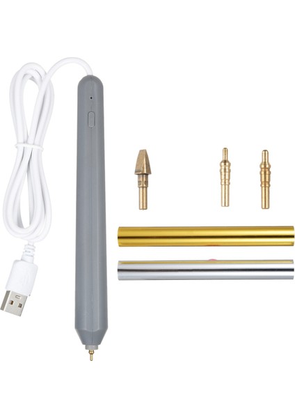 Damgalama Kalemi Sıcak Isıtmalı Folyo Kalem Seti USB Isıtmalı Folyo Kalem Scrapbooking Araç Kitleri Sıcak Folyo Rulo Çizim Kalemi (Yurt Dışından)