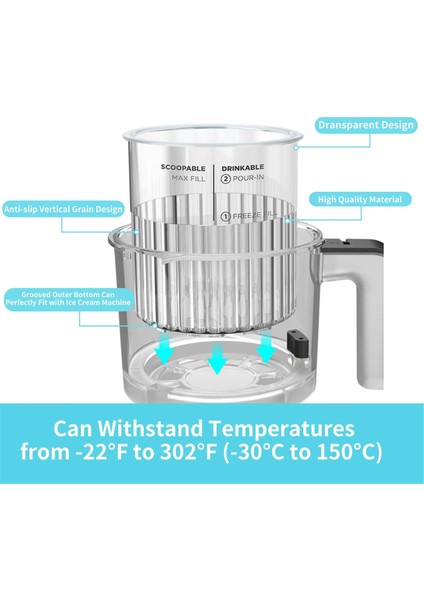 Ninja Creami Deluxe 5'li Paket Için Kapaklı 800 ml Pint Yedek Kap, NC500 NC501 Serisiyle Uyumlu (Yurt Dışından) fırsatları