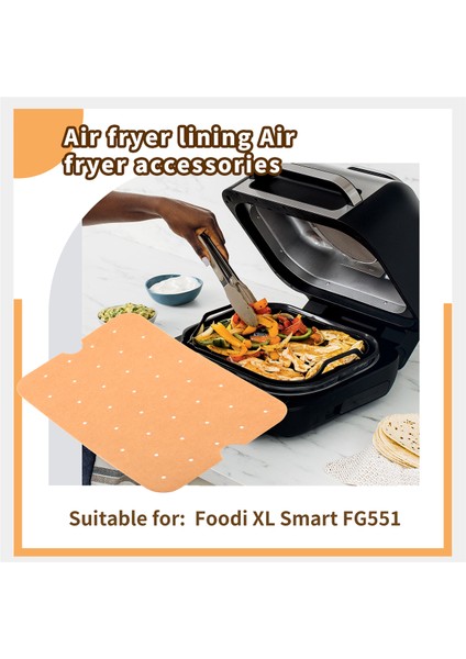 Ninja Foodi Xl Smart FG551 6'sı 1 Arada Kapalı Izgara Için 200 Adet Air Fryer Parchment Kağıt Kaplamaları Ninja Foodi Aksesuarları (Yurt Dışından) indirimleri