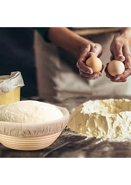 Adet Ekmek Mayalama Sepeti Bezi Örtüsü Kombinasyonu, Ekmek Koruma Sepeti, Ekşi Maya Fermentasyonu Için Pişirme Kabı (Yurt Dışından) indirimleri