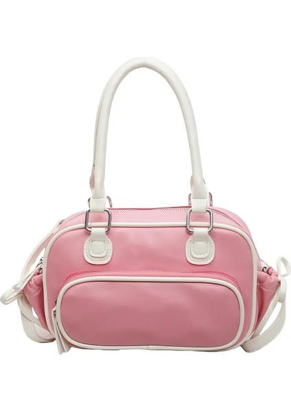 Kadınlar Için Çok Yönlü Moda Sırt Çantaları Mini Omuz Crossbody Çanta Gündelik Sokak Büyük Kapasiteli Çanta Y2K Sırt Çantası Bayanlar 2025 Renk: Pembe (Yurt Dışından)