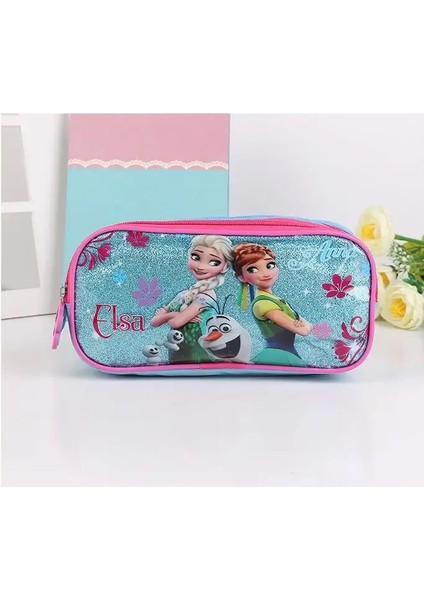 Anaokulu Disney Için Kids Schoolbag 95 Araba Boys Cartoon Schoolbag Sevimli Dondurulmuş Elsa Bebek Sırt Çantası 3 Pcs/setscolor: Kalem Kılıfı (Yurt Dışından)