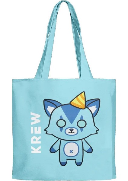 Itsfunneh Krew Dıster Merch Bag Alışveriş Çantaları Yeniden Kullanılabilir Omuz Alışveriş Poşetleri Sıradan Çanta 2023 Yeni Harajuku Bagscolor: Picture Olarak (Yurt Dışından)