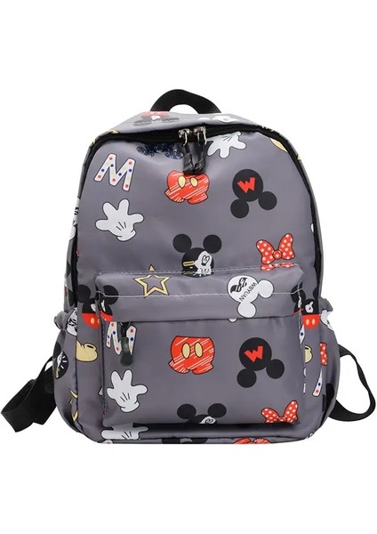 Disney School Bag Mickey Çocuklar Backpacks Anaokulu Minnie Schoolbag Kawaii Sırt Çantası Kız Kız Erkekler Mini Backpackscolor: Gri (Yurt Dışından)