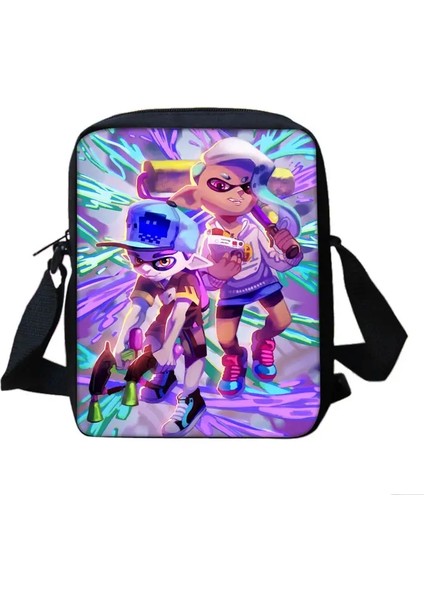 Erkek Kızlar Karikatür Anime Splatoon Baskılı Omuz Çantası Çocuklar Gündelik Tote Telefon Çantası Erkek Kadınlar Alışveriş Çantası En Iyi Doğum Günü Hediye Renk: 6 (Yurt Dışından)