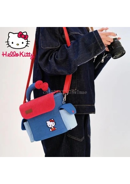 Hello Kitty Dslr Kamera Çantası Omuz Çantası Kamera Kamera Kasası Sony Nikon Canon Panasonic Equipment Crossbody Bagscolor: Blue (Yurt Dışından)