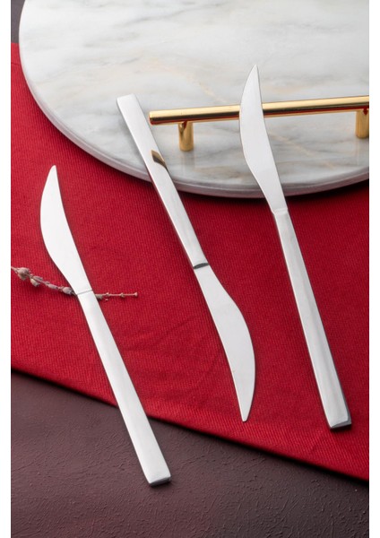 5810 Karat Moon Yemek Bıçak Takımı 3'lü