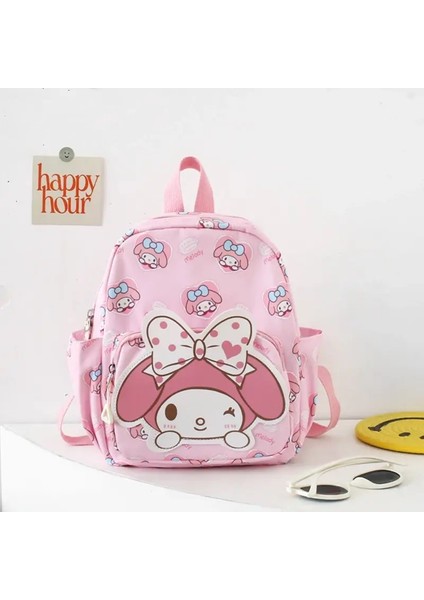 Kawaii Hello Kitty Kuromi Cinnamoroll Sırt Çantaları Sevimli Karikatürüm Melodisi Pochacco Pompom Purin Anime Depolama Okul Çantası Sac Bir Dos Renk: Melodim/boyut: 28X33X11 (Büyük) (Yurt Dışından)