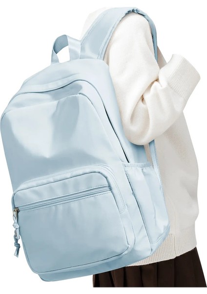 Okul Için Sırt Çantası, Lise Bookbag Back Pack Gençler Için Kız Erkekler, Hafif Kolej Kadınlar Için Sırt Çantası Gündüz Paketi Renk: Açık Mavi (Yurt Dışından)