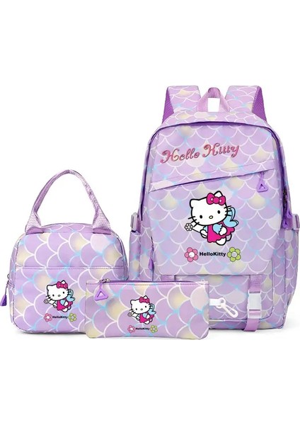 3pcs/set Hello Kitty Sırt Çantası Kız Çocuk Öğrenci Genç Çocuklar Rucksack Çocuk Doğum Günü Hediyesi Kadınlar Günlük Okul Bagcolor: Resimle Aynı (Yurt Dışından)