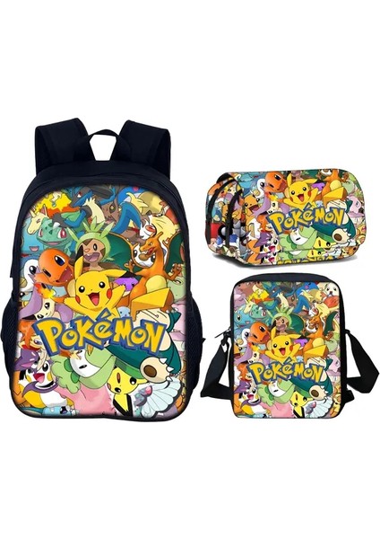 Pokemon Pikachu Backpack Dizüstü Dizüstü Bilgisayar Çantası Erkek Karikatür Kalem Kılıfı Okul Çantası Anime Seyahat Çantası Okul Malzemeleri Çocuk Hediye Saklığı: 1 (Yurt Dışından)