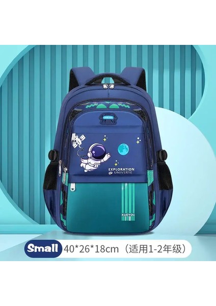 Erkek Omuz Sırt Çantası Bagutte Çocuklar Için Okul Çantaları Omurilik Koruma Işık Büyük Kapasite Yeni Astronot Su Geçirmez Çocuk Rolor: Small-2 (Yurt Dışından)
