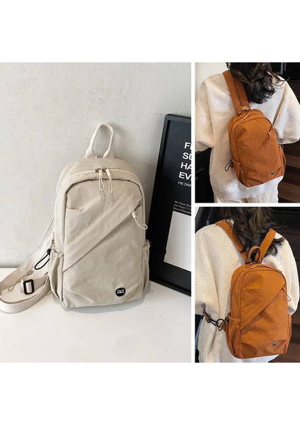 Çok Fonksiyonlu Çift Amaçlı Göğüs Çantası Erkek ve Kadın Sırt Çantası Açık Dağlık Küçük Sırt Çantası Seyahat Seyahat Edin Bagcolor: Khaki (Yurt Dışından)