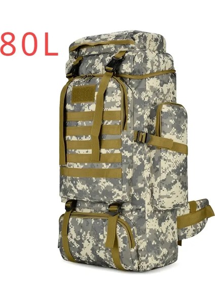 80L/100L Dağcılık Torbası Tırmanış Çantası Taktik Sırt Çantaları Büyük Sırt Çantası Açık Havada Yürüyüş Kampı Seyahat Çantaları Renk: 80L (Acu) (Yurt Dışından)