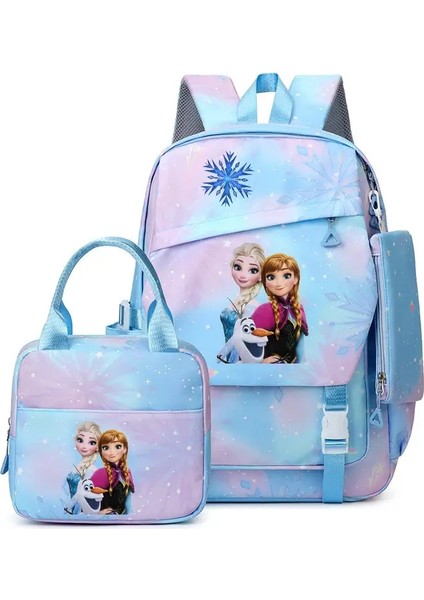 3pcs Yeni Dondurulmuş Elsa Anna Kızlar Kadın Sırt Çantası Öğle Yemeği Çantası Sırtı Sırt Çantası Gençler Için Günlük Okul Çantaları Seyahat Knapsackcolor: Resimle Aynı (Yurt Dışından)