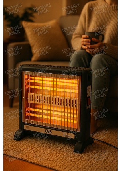 Elektrikli Soba Elektirikli Isıtıcı Cvs Dn 3016 1000 W Şömine Tipi Quartz Yeni Nesil Az Enerji