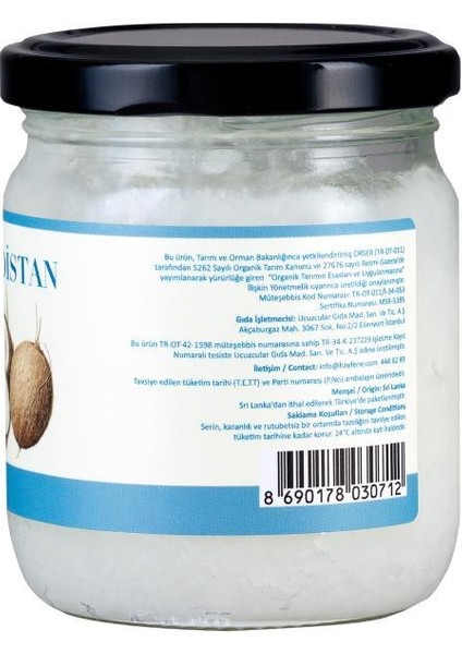 Organik Hindistan Cevizi Yağı 150 ml