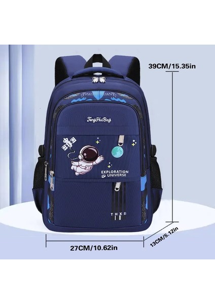 Yeni Çocuk Omuz Çantası Ilköğretim Okulu Öğrencileri Schoolbag Erkekler Bir, Iki, Üç, Dört, Beş, Altı Yaş 6-12 Yaş Öncesi: Lacivert Trompet (Yurt Dışından)