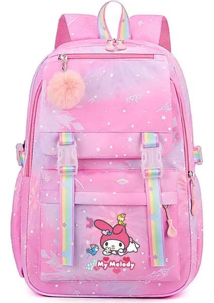 Mochila Kuromi Melody Kadın Dizüstü Bilgisayar Kızlar Için Büyük Kapasite Su Geçirmez Sırt Çantası Öğrenci Kawaii Okul Çantası Seyahat Çantası Kız Hediye Kol: 2 (Yurt Dışından)