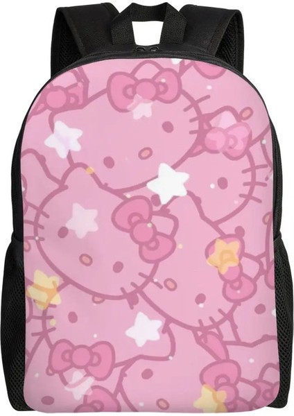 Özel Hello Kitty Sırt Çantaları Erkekler Kadınlar Su Geçirmez Kolej Okulu Sanrio Kitty Beyaz Çanta Baskı Kitap Çantaları Renk: 7/boyut: 16 Inç (Yurt Dışından)