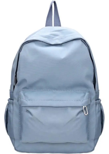 Tablet Dizüstü Dizüstü Backpack Kapasitesi Su Geçirmez Naylon Sırt Çantası Öğrenciler Için Gezginler Ultra Hafif Katı Renkli Okul Çantası Junior Renk: Mavi (Yurt Dışından)