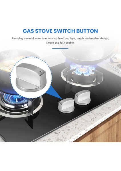 Fırçalanmış Metal Gazlı Ocak Düğmeleri Ocak Kontrol Anahtarı Ocak Fırın Düğmeleri Ocak Brülör Düğmesi Gazlı Ocak Anahtarı Mutfak Yedek Aksesuarları (8 Adet 6mm Mil Çekirdeği) (Yurt Dışından) fiyatları