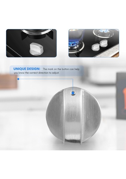 Fırçalanmış Metal Gazlı Ocak Düğmeleri Ocak Kontrol Anahtarı Ocak Fırın Düğmeleri Ocak Brülör Düğmesi Gazlı Ocak Anahtarı Mutfak Yedek Aksesuarları (8 Adet 6mm Mil Çekirdeği) (Yurt Dışından) modelleri