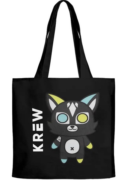 Itsfunneh Krew Dıster Merch Bag Alışveriş Çantaları Yeniden Kullanılabilir Omuz Alışveriş Çantaları Sıradan Çanta 2023 Yeni Harajuku Çanta Renk: Resim Olarak (Yurt Dışından)