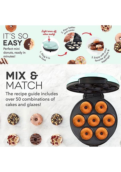 Elektrikli Donut Makinesi Otomatik Isıtmalı Yumurtalı Kek Ekmek Pişirme Makinesi 700W Mutfak Kahvaltısı 7 Donut Yapar Abd Fişi (Yurt Dışından) fiyatları