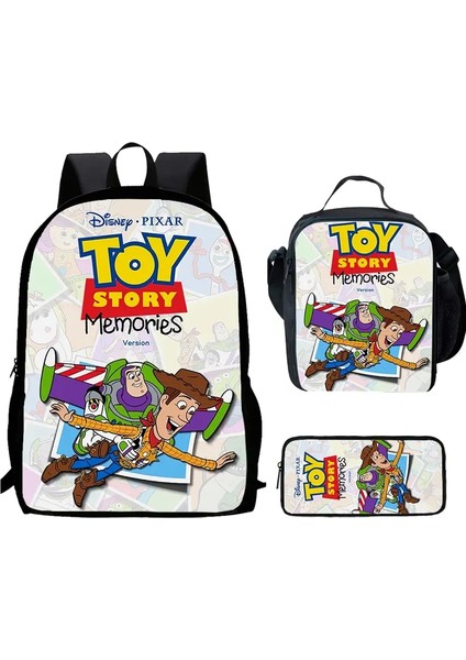 3pcs Set Disney Toy Story Okul Sırt Çantası Öğle Yemeği Çantaları, Kalem Çantaları, Erkek Kızlar Için Karikatür Okul Çantaları, Çocuk Rengi Için En Iyi Hediye: 3PCTS006 (Yurt Dışından)