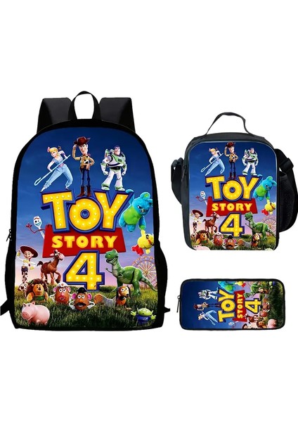 3pcs Set Disney Toy Story School Sırt Çantası Öğle Yemeği Çantaları, Kalem Çantaları, Erkekler Için Karikatür Okul Çantaları, Çocuk Rengi Için En Iyi Hediye: 3PCTS002 (Yurt Dışından)