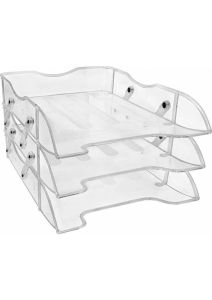 8808 Hareketli Evrak Rafı 3 Katlı Şeffaf modelleri