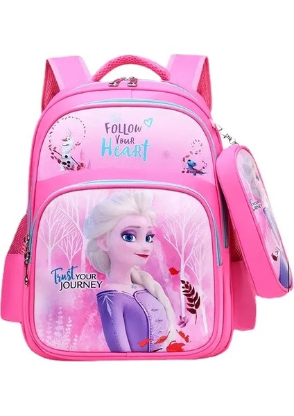 Disney Frozen Elsa Anna Cartoon Schoolbag Kızlar Sırt Çantası Çocuklar Ilkokul Okul Çantası Çocuklar Backpack Schoolbagcolor: Pink/boyut: 42X30X14CM (Yurt Dışından)