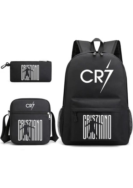 3pcs Basit Hafif Sırt Çantaları Cr7 Sports Sıradan Seyahat Açık Sırt Çantaları Gençler Dizüstü Bilgisayar Mochilas Sac A Dos Renk: Resim Renk (Yurt Dışından)