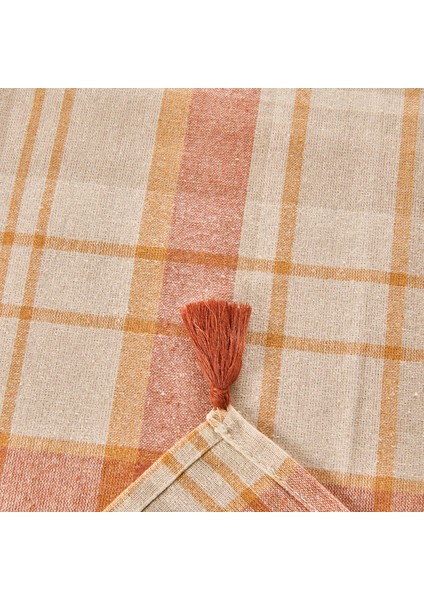 Myhome Ekose Runner - Ekru / Kiremit - 45X150 cm fırsatları